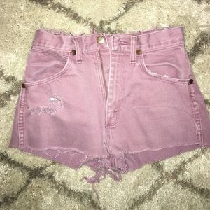 Dusty rose vintage wrangler cutoffs